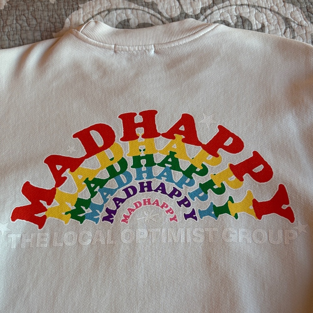 Madhappy Crew Neck Sweatshirt ~ Size Extra Small ~ Color Pristine - Picture 3 of 7